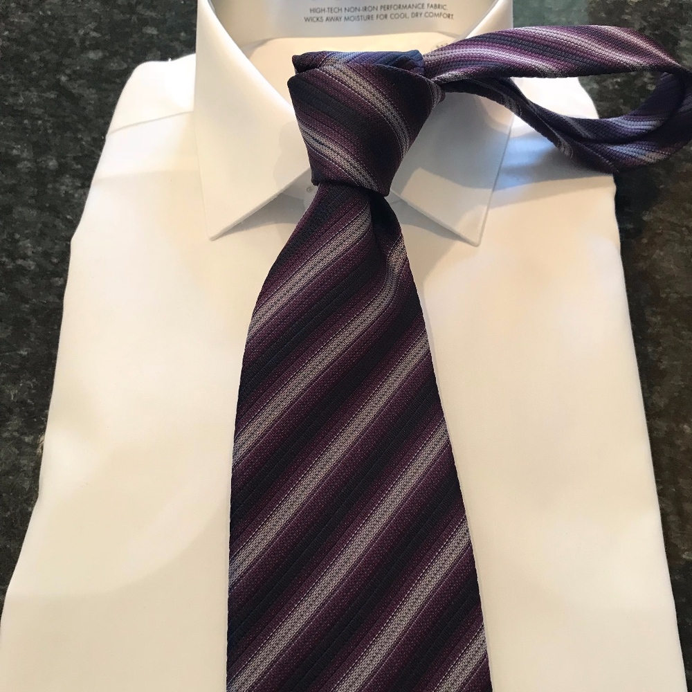 Purple Striped Banana Republic Tie